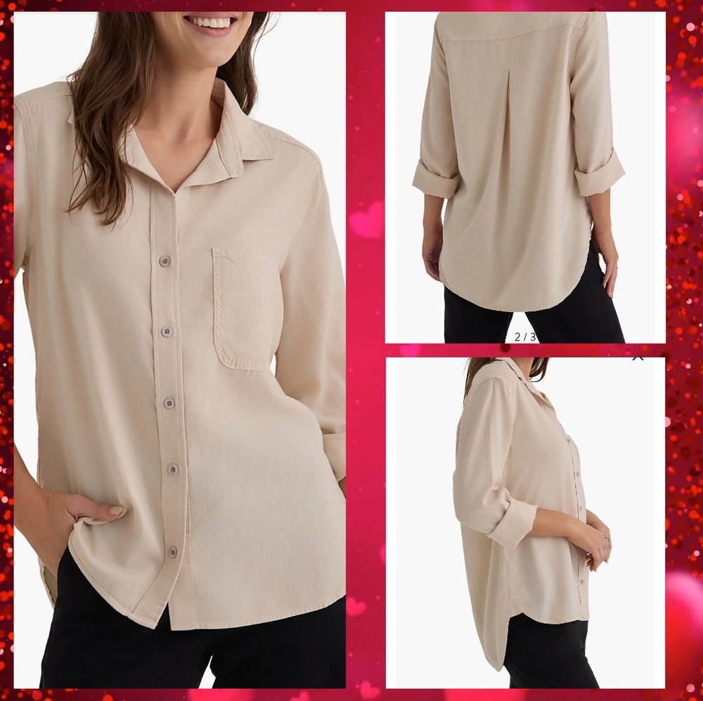 🎈SALE 2 For $40🎈Bella Dahl Buttoned Down Tencel Shirt Size M